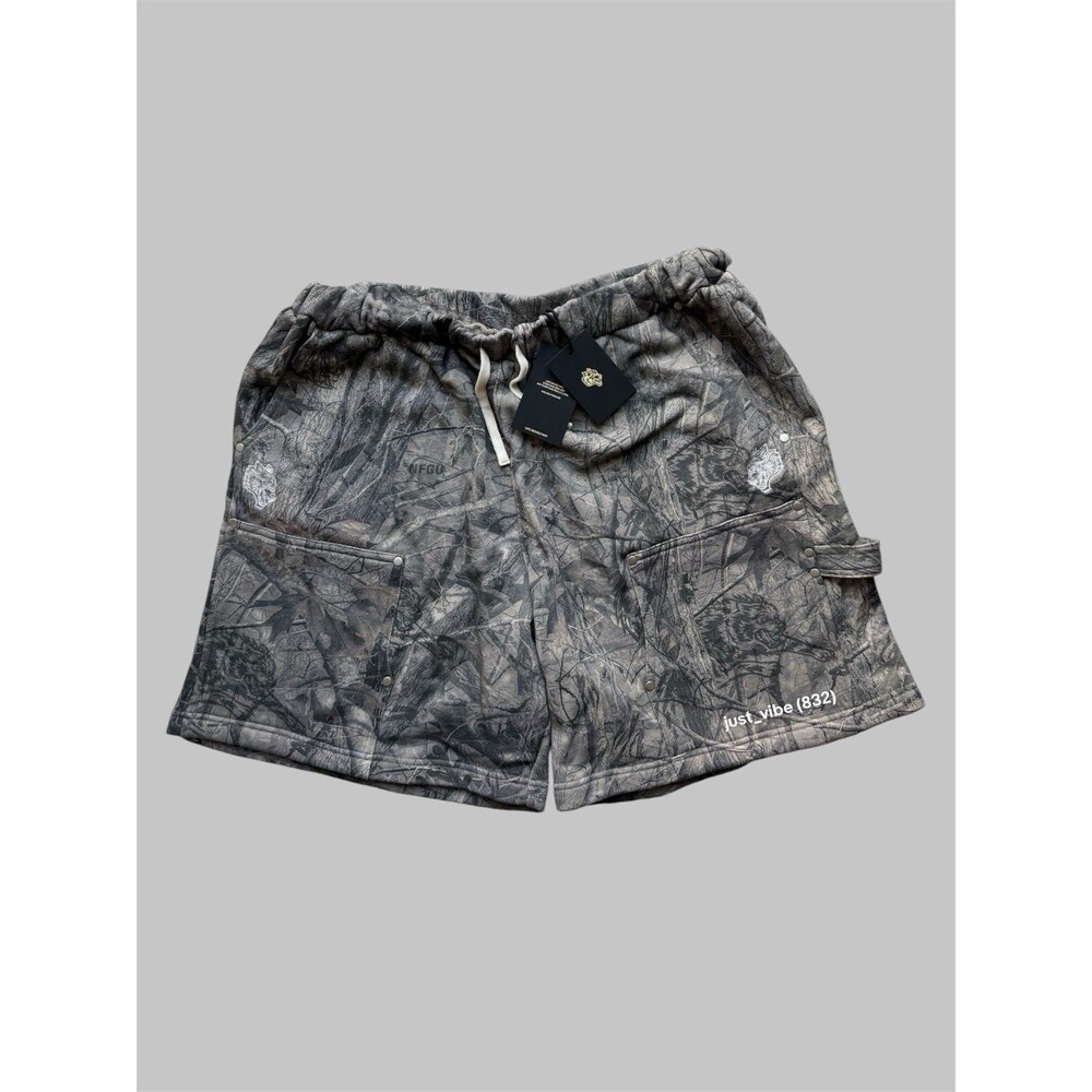 Darc Sport Dual Rivet Fleece Camo Sweat Shorts Men’s XL NWT